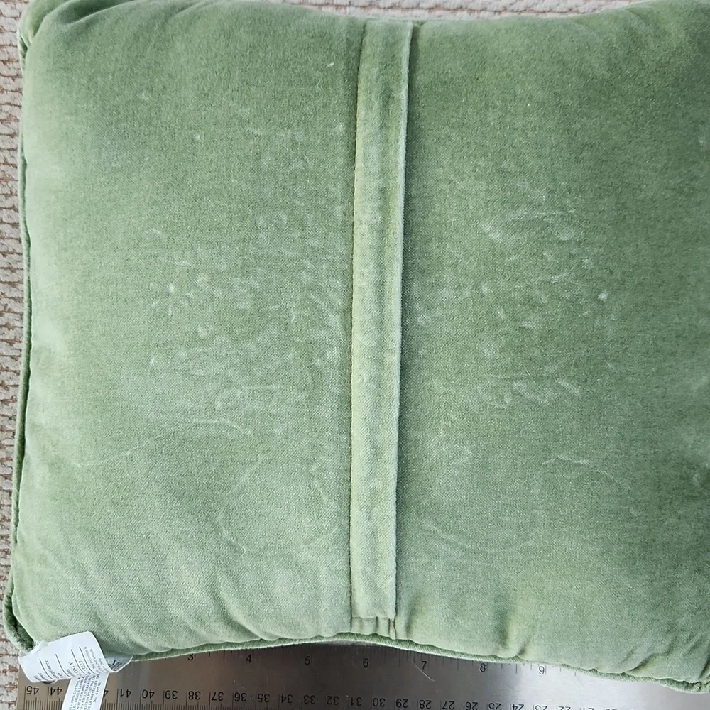 Light Green Decorative Holiday Pillow, 11x11